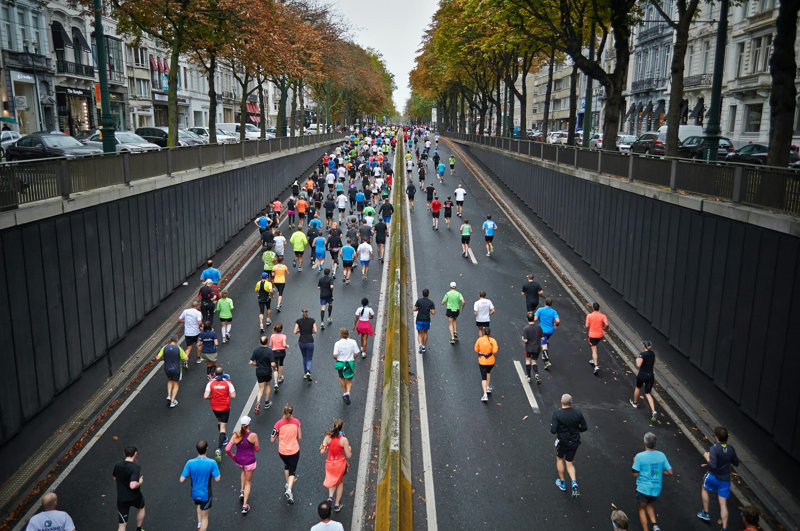 Endurance runners in a race